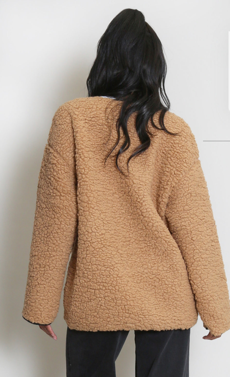 Borg Duffle Jacket - Camel