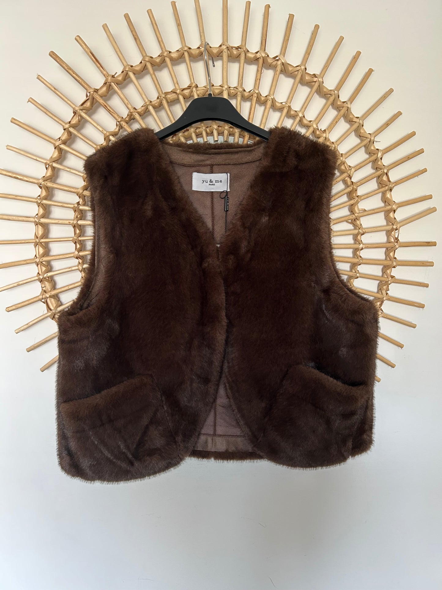 Chocolate Faux Fur Gilet